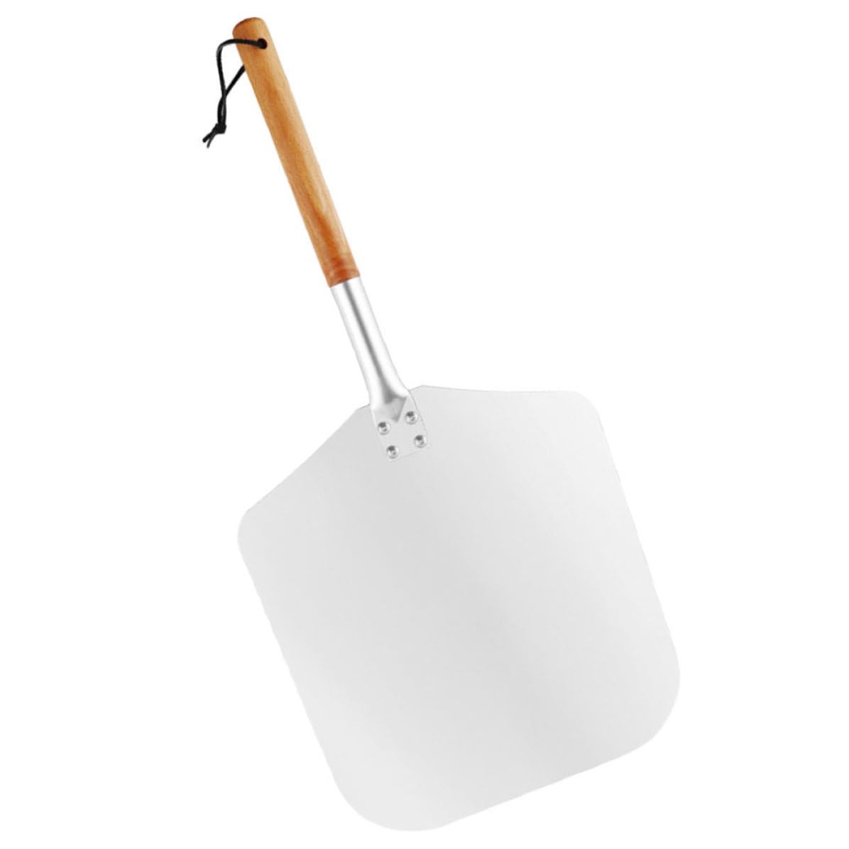 Pelle à pizza en aluminium spatule à gâteau portable manche en bois
