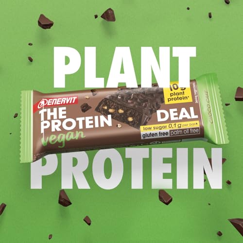 Miniatura 3 de Enervit La Barra Proteica The Protein Deal Choco Cake Vegan - 10g Proteine Plant Based, Chocolate Negro, Bajo Azúcar, Sin Gluten - 55g X 12 - Vegan