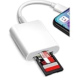 Loydia SD Card Reader for iPhone/iPad, Memory Card Reader Camera Card Reader, 2 in 1 SD Card Reader with Dual Slot for Micro SD/SD, Photography Memory Card Adapter for iPhone/iPad, Plug and Play
