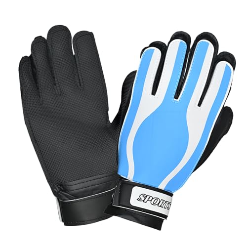 ycezw Guantes de portero - 1 par de guantes de portero para niños Fútbol | Accesorios de fútbol protegidos transpirables para entrenar Ligas Clases escolares Torneo