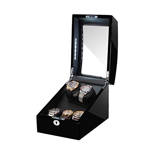 Boîte chargeurs montres automatiques en peinture de piano et lumière douce