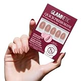 Glamnetic Quick Press Mani - No Glue Press On Nails, Just Peel and Stick, Oval Extra Short Nails, Mess Free, Salon Quality Stick On Nails, Teddy | in 15 Sizes - 30 Nail Kit