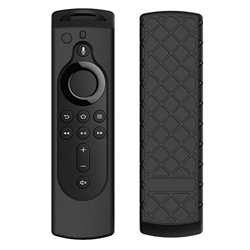 iBaste_S Etui en Silicone pour Fire TV Stick 4K Télécommande Noir