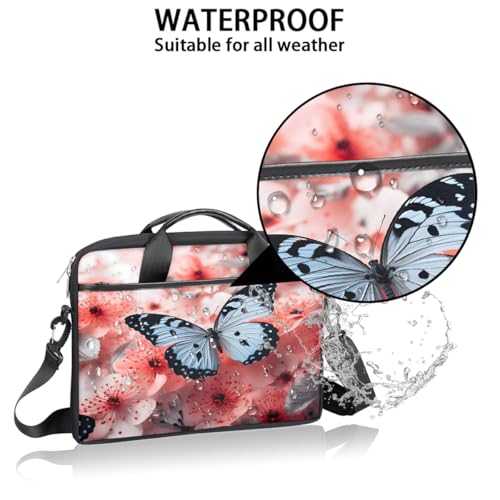 Funda para portátil floral con asas 15 pulgadas miniatura 3