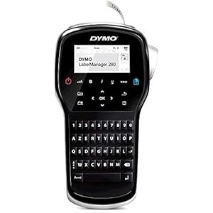 DYMO LabelManager 280-labelmaker | Oplaadbare, draagbare labelprinter met AZERTY-toetsenbord | Inclusief zwart-wit D1…