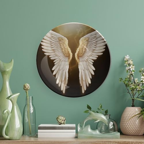 Plato decorativo Angel Wing de porcelana Bone China 6 pulg miniatura 5