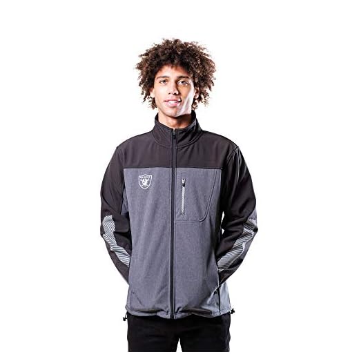 Ultra Game NFL Las Vegas Raiders Mens Classic Baseball Varsity Coaches Jacket, Team Color, Medium