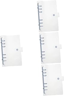 VILLCASE 4 Unidades Transparentes Pastas De Arquivo De Folhas Soltas Capa De Fichário Transparente Fichário De Arquivo Transparente Fichário De Orçamento Fichário Recarregável Capa De