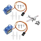 2 Stück Mikro-Servomotoren SG90 9G,Micro Servo Motor Kit,Micro Servo 180 Grad, 9G Micro Servo Motor, Mini Micro Servomotor,Hochleistungs-Servos für RC Roboter, Hubschrauber, Flugzeuge und Modelle