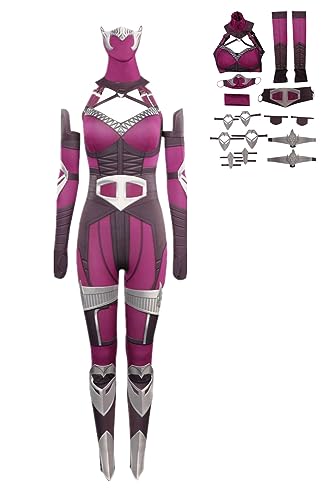 IOONCHI Cosplay Costume Outfit Costume Game Cosplay Costume Uniform Halloween Womens Battle Suit (Mileena Suit 2, Small)