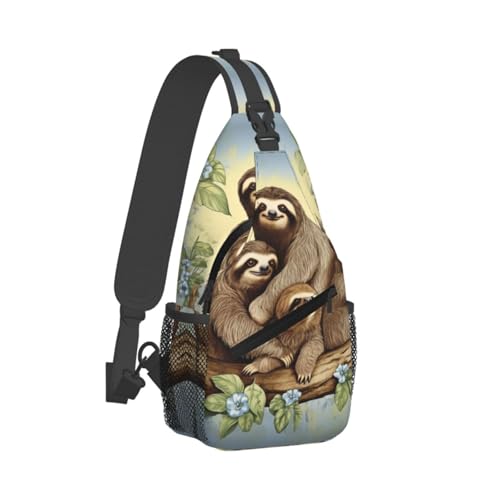 Bolso Sling unisex negro para viaje y senderismo miniatura 7