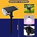 Kyosho Solar Color Spot Lights Outdoor, 9 Lighting Modes Halloween Christmas Lights, 38 LEDs Color Changing Waterproof RGBW Multicolor Tree Pool Solar Spotlight, 2 Pack