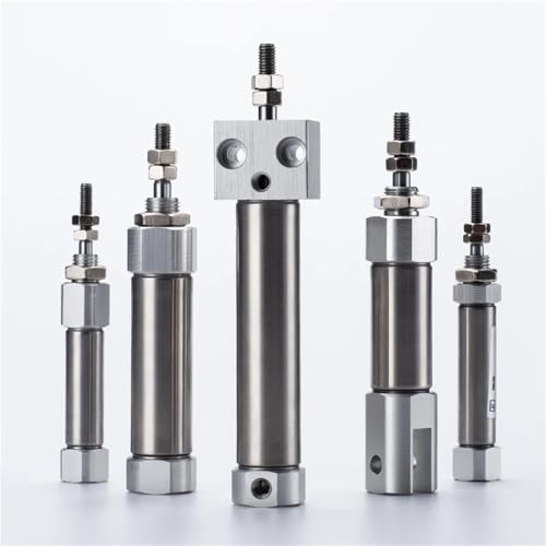 Cilindro neumático pequeño CDJ2B10 con mini vástago simple de doble efecto y 10mm carrera 4