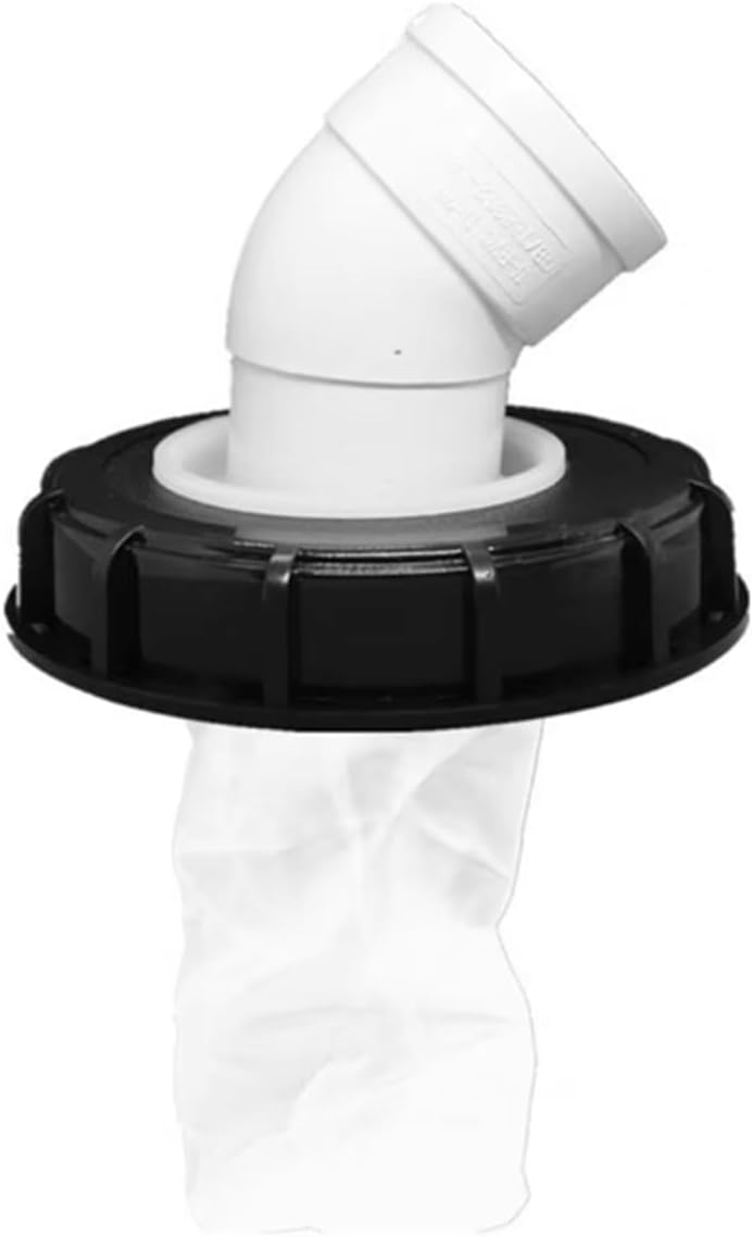 samou IBC Lid Filter 165 mm Straight Ton Barrel Cover with Nylon Washable IBC Tank Lid Filter for mounting on IBC Container Rainwater Tank IBC 1000 Liters DN150