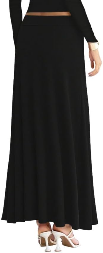 Sweet Hearts Maxi Skirts for Women- Elastic Waist Casual Comfy Flare A-Line Long Skirt XS-XL Made in USA - Image 4
