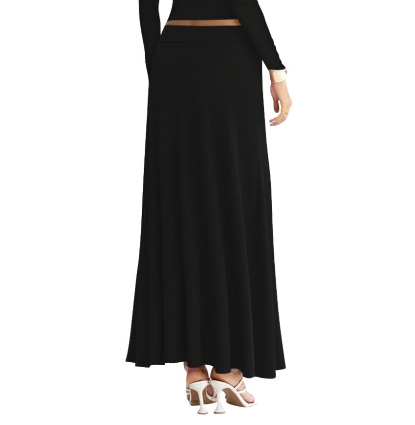 Sweet Hearts Maxi Skirts for Women- Elastic Waist Casual Comfy Flare A-Line Long Skirt XS-XL Made in USA - Image 5