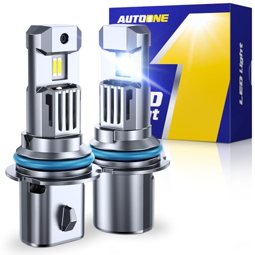 Image of AUTOONE 9007 LED Bulbs, 70000LM HB5 Light Replacement 1:1 Halogen Size Fog Lights, Plug-N-Play, IP68 Waterproof