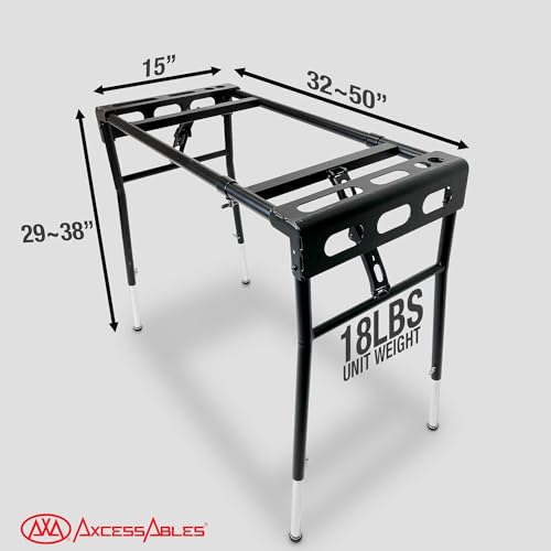 AxcessAbles Collapsible Folding Piano Keyboard Stand with Travel Bag | Platform Standing Keyboard, Synth Stand | Fits 54-88 Key Electric Digital Pianos | Musical Keyboard Table | Adjustable Height and Width for keyboards - Thumbnail 5