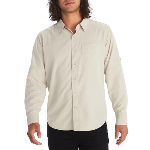 Image of MARMOT Men's Aerobora Long Sleeve Button Down Shirt, Sandbar, X-Large
