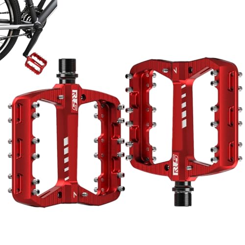 Pedais para mountain bike - 2 unidades de pedais planos | Pedal de plataforma larga, liga de alumíni