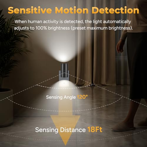 Image of TSEXES Night Light Plug in Wall with Motion Sensor,5000K Daylight, 2 Pack | Motion Activated & Dusk to Dawn Sensor,Dimmbale, 5-300LM Adjustable Brightness, For Kitchen, Hallway, Bedroom, Stairs