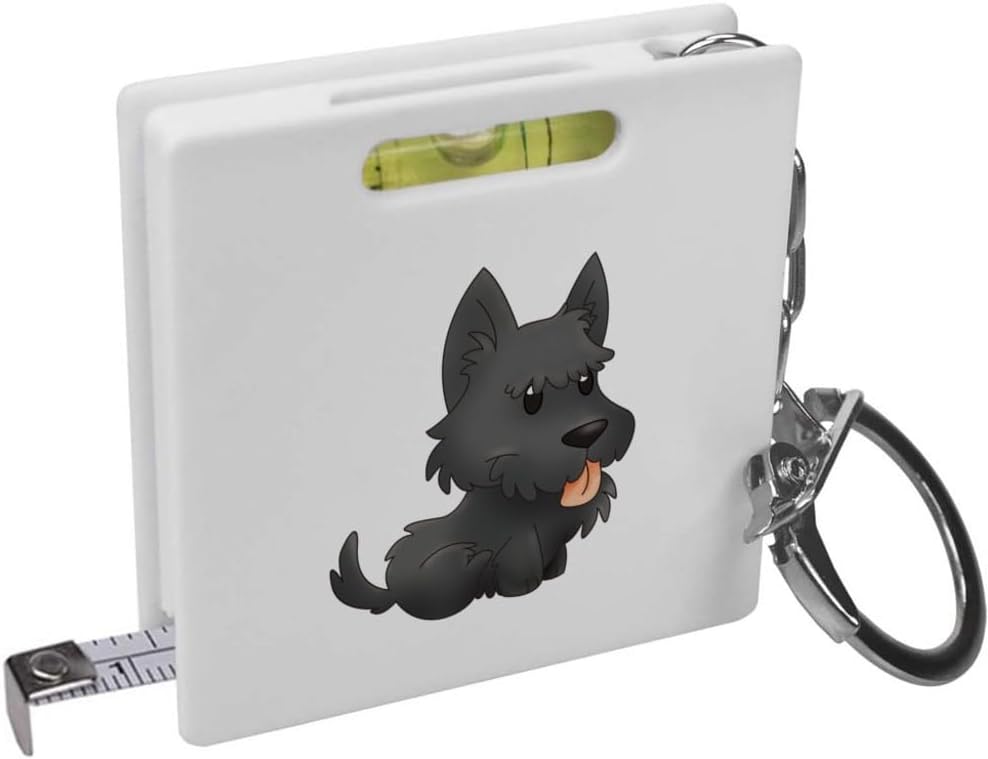 Azeeda 'Scottish Terrier' Keyring Tape Measure/Spirit Level Tool (KM00016369)