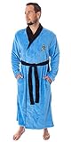 INTIMO Star Trek The Original Series Adult Costume Fleece Plush Robe Bathrobe - (Spock, One Size)