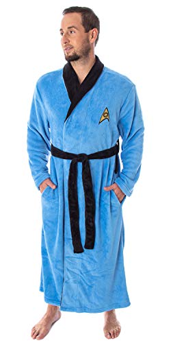 Star Trek The Original Series Adult Costume Fleece Plush Robe Bathrobe - (Spock, One Size)