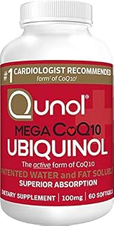 Qunol Mega Ubiquinol CoQ10 100mg, Superior Absorption, Patented Water and Fat Soluble Natural