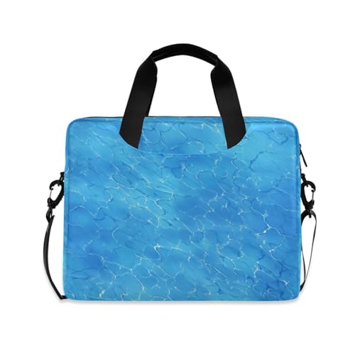 Housse pour ordinateur portable 15,6 sacoche bandoulière bleue fermeture éclair