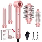 HydraStyl 5 in 1 Hot Air Styler Wrap, Hair Dryer & Blow Dryer Brush with Auto Wrap Curls, 110,000 RPM Hot Air Styler for Fast Drying, Curling, Smoothing, Blowouts & Frizz-Free Volume, No Heat Damage