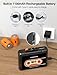 Bluetooth Cassette Tape Player with 1100mAH Rechargeable Battery, Compact Vintage Cassette Player with Earphone, Back Clip Microcassette Player for Home,Park
