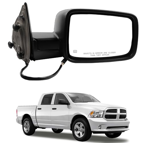 Passenger Side Mirror for Ram 1500/1500 Classic, Heated, Manual Fold
