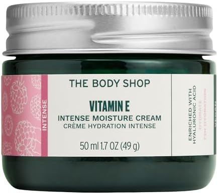 The Body Shop Vitamin E Intense Moisturizer, For Dry Skin, with Hyaluronic Acid, 72Hr Hydration, Vegan, 1.7 Oz