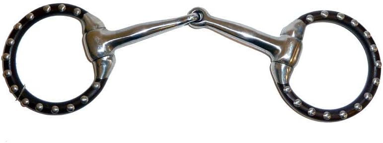 AJ Tack Silver Dot Sweet Iron Snaffle Bit - Mini/Pony