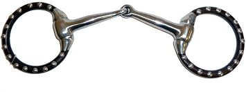 AJ Tack Silver Dot Sweet Iron Snaffle Bit - Mini/Pony