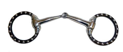 AJ Tack Silver Dot Sweet Iron Snaffle Mini Horse Bit 4"