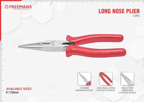 Image of FREEMANS Professional 3-Piece Pliers Set for Home & Electrical Use || Includes 8-Inch Combination Plier || 6-Inch Long Nose Plier || 6-Inch Side Cutting Plier