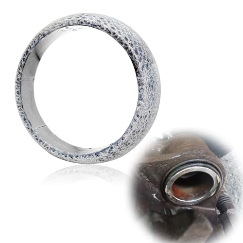 CmeRto 60mm Exhaust Manifold Gasket, High Grade Graphite Exhaust Manifold Gasket Muffler Gasket Replacement to Prevent Leaking Between Exhaust Manifold and Exhaust Pipe 60mm