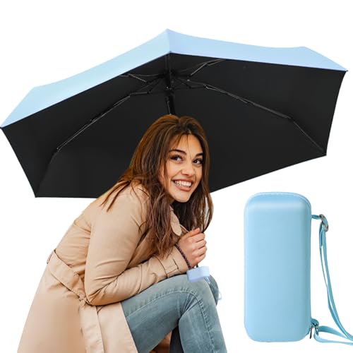 Mini Paraguas Portátil - Paraguas Sombra Del Sol, Viaje | Servicio UPF 50+ Impermeable Con Material De Secado Rápido, Compacto Resistente Para La Protección De Lluvia Al Aire Libre Para L, multicolor
