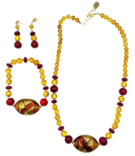 Juego de cristal antigua murrina Venezia roja VR70 acero inoxidable talla L glass