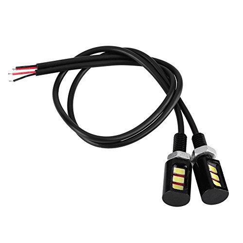 2PCs LED Car Motorcycle Licença Placa Luzes Lâmpada Auto traseira parafuso dianteiro parafuso lâmpad