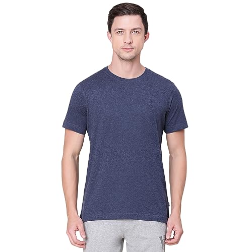 Image of Van Heusen Men Athleisure Regular Fit T-Shirt - Cotton Rich - Smart Tech, Easy Stain Release, Anti Stat, Ultra Soft, Moisture Wicking