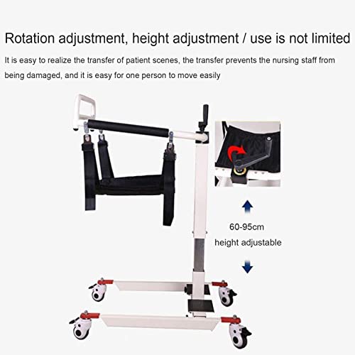 Patient Transfer Lift Chair, Bathroom Wheelchair Portable Car Lift Transport Chair Toilet Commode Chair, Adjustable Seat Height, Shower Chair With Wheels, Easy Disassembly, Easy To Travel #TOP2