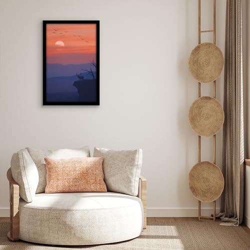 Americanflat 16x25 Poster Frame with Polished Plexiglass - Black Picture Frame - Wide Photo Frames Made of Engineered Wood for Vertical or Horizontal Wall Display - Epic Collection - Black