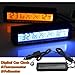 Car Auto Thermometer Temperature Voltmeter Gauge 12V/24V Voltage Meter Monitor LCD Digital Display Clock with Cigarette Lighter Car Charger