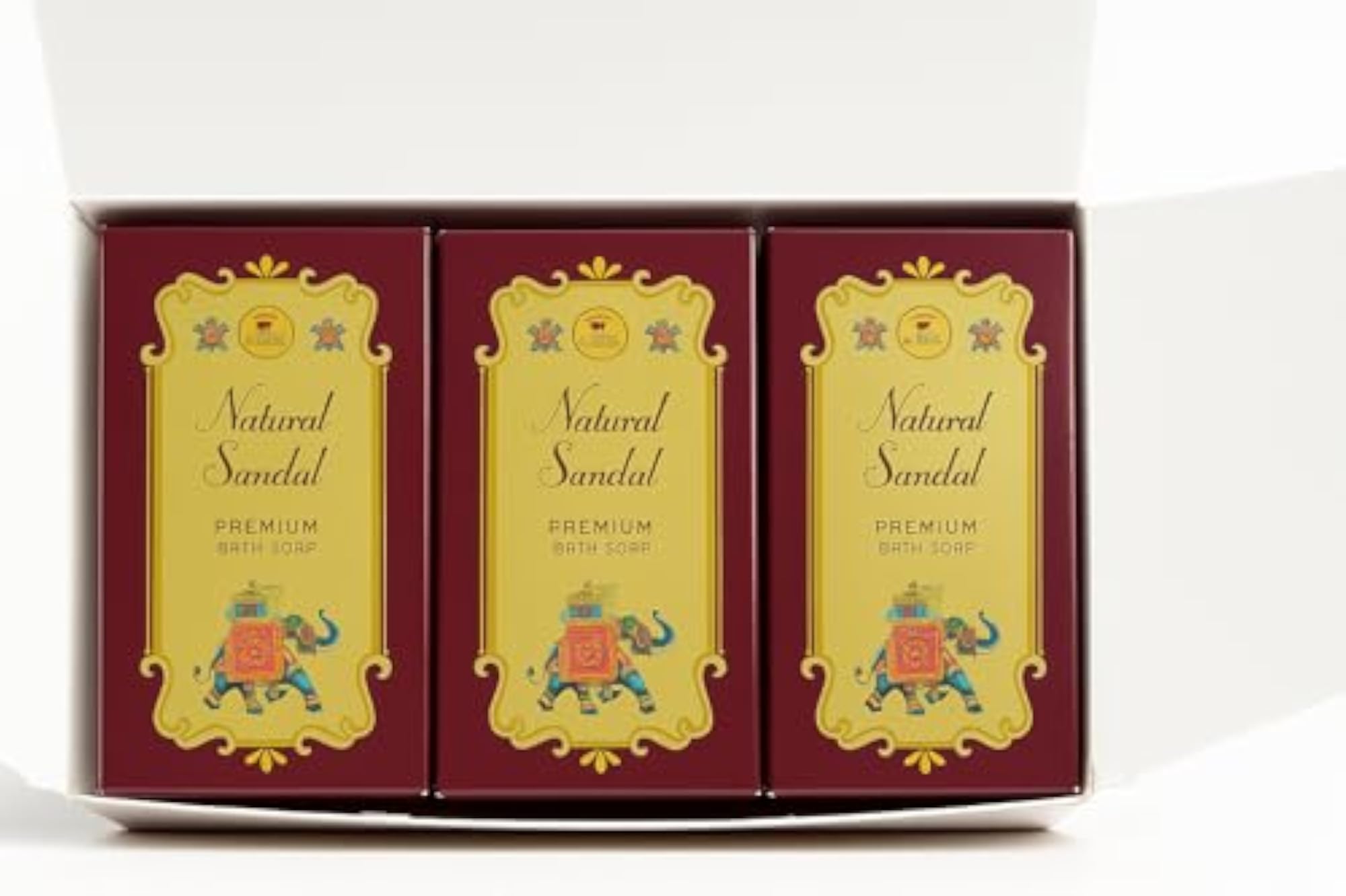 Mysore Cauvery Sandalwood Bath Soap, Natural Skincare, Pack of 3