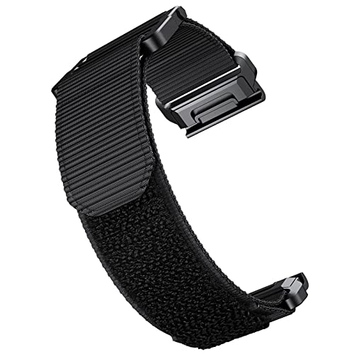 DAVNO Correa de reloj compatible con Garmin Fenix 7X 6X Pro GPS 5X 3HR Descent Mk1 Mk2 Titanic Correa de velcro de liberación rápida de 26 mm (Color: Preto, Tamaño: Fenix 6X GPS)