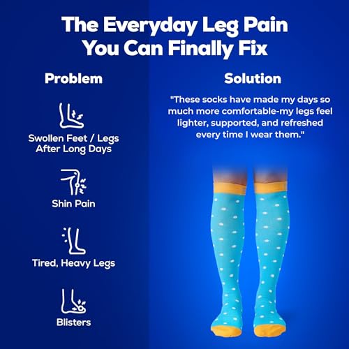 Image of SB SOX 3-Pair Compression Socks (15-20mmHg) for Men & Women - Comfortable Socks, Easy to Put On - Best Socks for Daily /Any Use, Running, Nurse, Travel