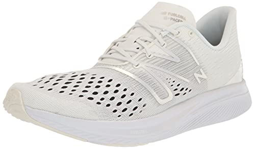 New Balance Men's FuelCell SuperComp Pacer V1 Running Shoe, White/White Iridescent/Silver Metalic...